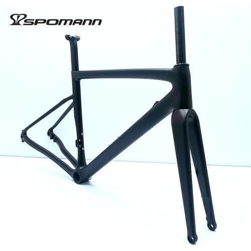 Super standard SPRF19 44- 56cm carbon barrel disc brake road frame internal cabling cadre carbone frame & fork & seatpost bike