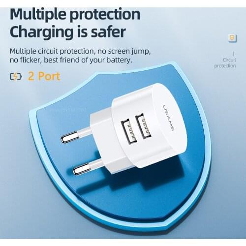 5V 2.1A Dual USB Charger EU US UK Plug Quick Charge Wall Charger Mobile Phone Charging Mini Adapter Travel Charger For iPhone