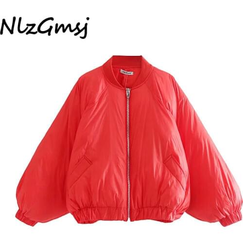 2019 winter parka coat women england vintage drop-shoulder oversize bomber jacket casaco feminino jaqueta feminina plus size