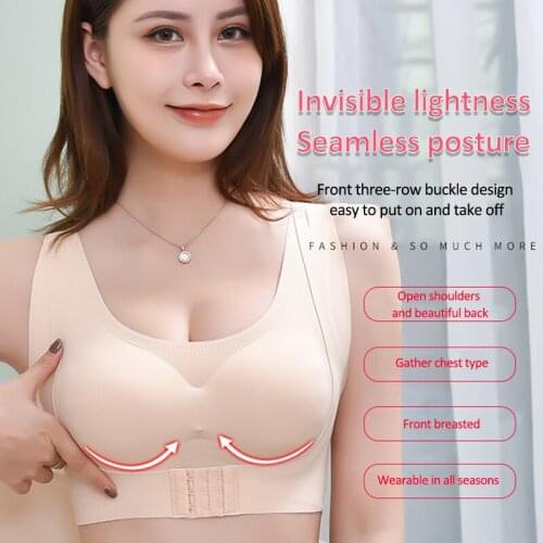 Women Bras Posture Corrector Shockproof Sports Support Fitness Vest Sport Bras Breathable Underwear Cross Back Corset Bra Tops