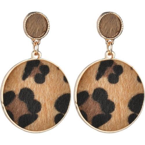 2019 New Ladies Fashion Jewelry Triangle Acrylic Long Earrings Gold Metal Circle Round Earrings Charm Girl Jewelry Party Gifts