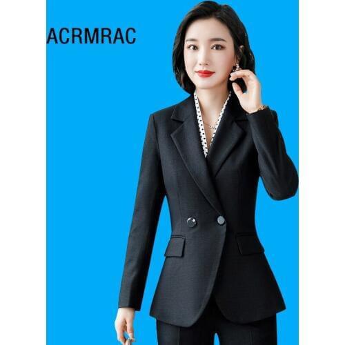 Women suits Slim autumn winter jacket Pants 2-piece set OL Formal Women pants suits Woman set suits 1999