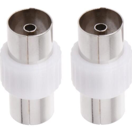 10 Pcs RF Antenna FM TV Coaxial Cable TV PAL Female To Female Adapter Connector