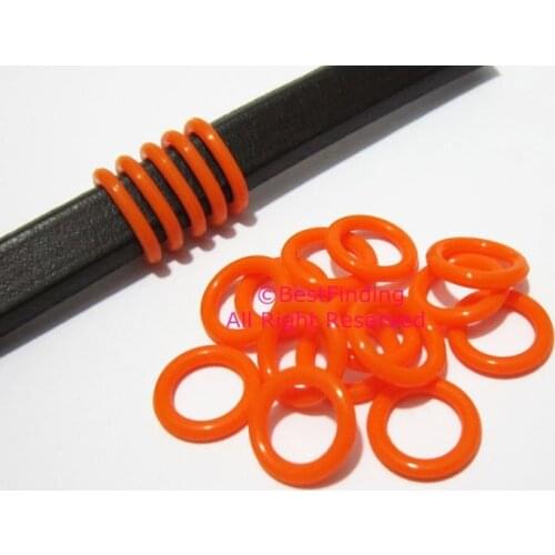 12mm Orange Licorice silicone o rings leather rubber stopper sealing rings