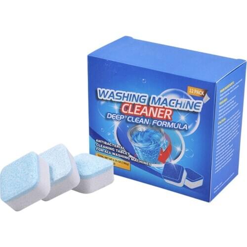 4/12PCS Washing Machine Cleaner Tablets Washer Cleaning Descaling Detergent Effervescent Tablet Home Cleaning Tool