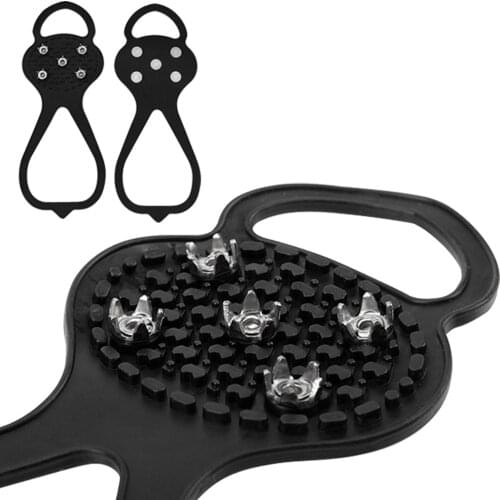 5-tooth Anti-skid Shoe Spikes Crampon Anti-ice On Shoes Snow Hiking Anti Slip Camping Walking Grip Climbing Ice
