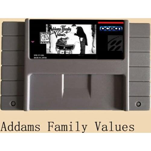 Addams Family Values 16 bit Big Gray Game Card For NTSC Game Player