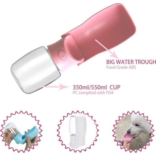Pet Water Bottle 350ml/550ML Portable Water Bottle Folding Travel Dog Bowl For Puppy Cat Drinking Outdoor Pet Water Dispenser