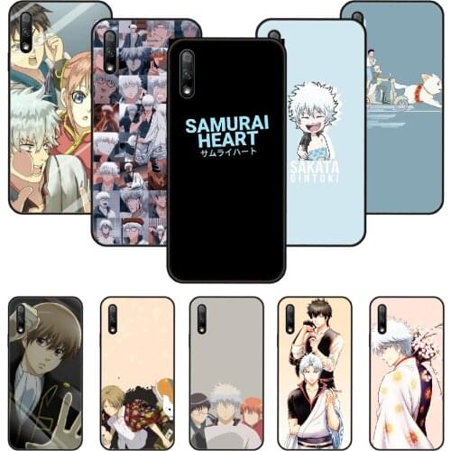 Phone Case For Huawei Honor 9X 10 9 20 8X 8A 8S 7X 7A i A Pro Play Lite Black Cover Funda Trend Back Tpu Japan Anime GINTAMA