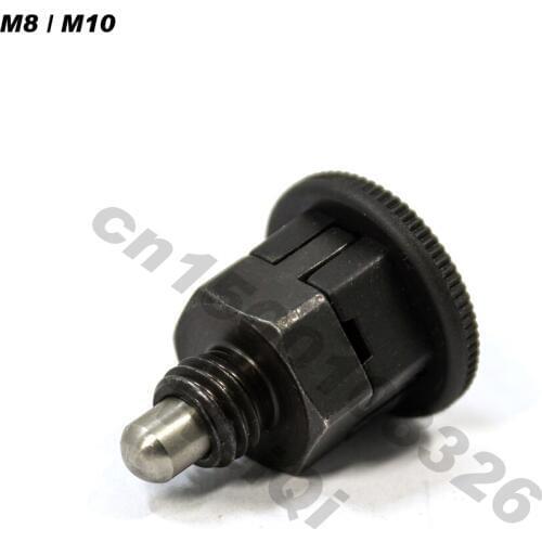 Black Indexing plungers,rest position type ,plastic knob,carbon body,spring inside ,M8 M10