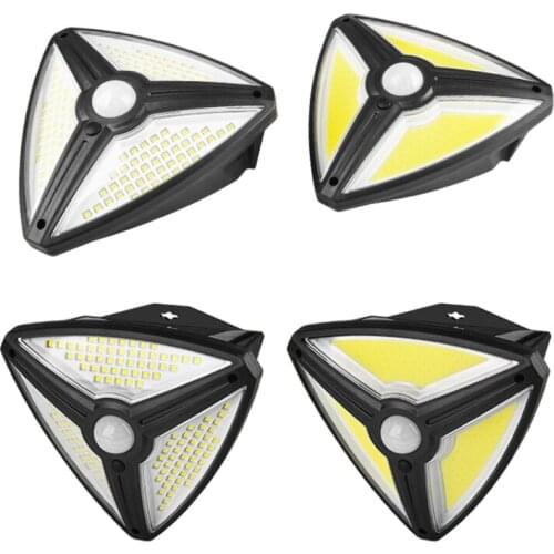 COB Solar Street Lights LED Outdoor Solar Lamp PIR Motion Sensor Solar Powered Sunlight Wall Light Lamp for Garden Decoration