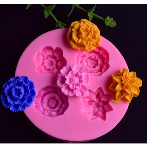 Picture Color 3D Fondant Silicone Mold DIY Fudge Chocolate Sugarcraft Baking Mold Biscuit Mold Diy Cake Decoration Tool