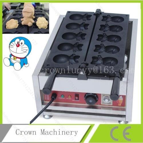 Electric Automatic Cartoon Doraemon shaped waffle maker machine;waffle baker oven