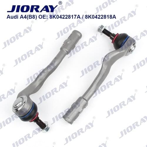JIORAY Pair Front Axle Outer Steering Tie Rod Ends Ball Joint For Audi A4 8K2 8K5 8KH B8 A5 8F7 8TA Q5 8K0422817A 8K0422818A