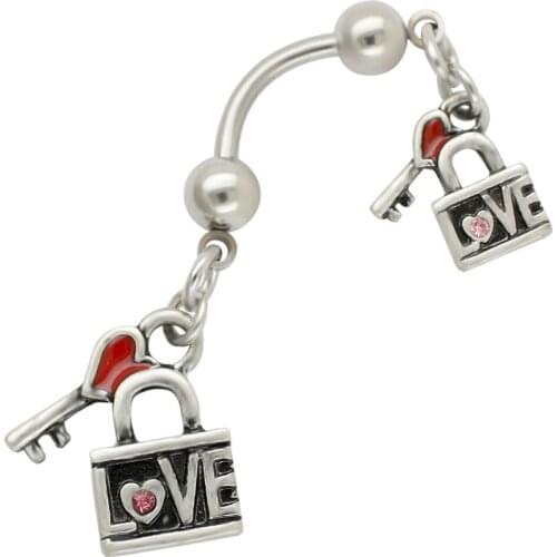 JHJT 14G Navel Belly Button Rings 316L Stainless Steel Lover Sexy Navel Piercing Nombril Rings Body Jewelry