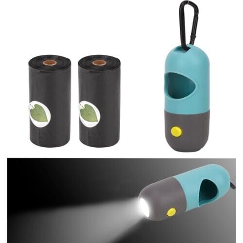 Dog Poop Bags Dispenser LED Light Waste Bag Fits For Pet Leash Poop Bags Set Storage Box Waste Picker Not Includes Battery