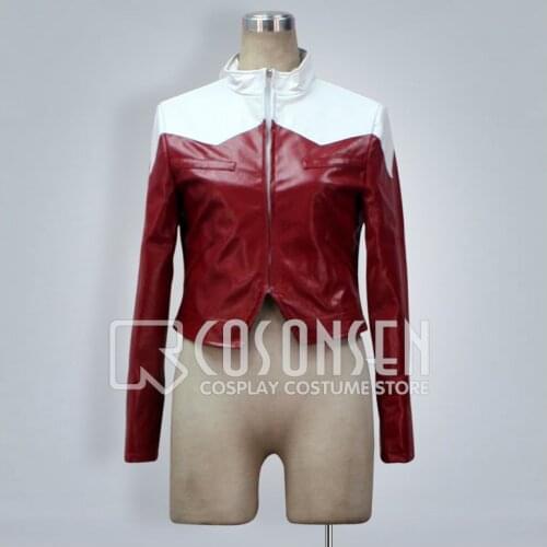 COSPLAYONSEN Tiger and Bunny Barnaby Brooks Jr Jacket Cosplay Costume Red and White Color Any Size
