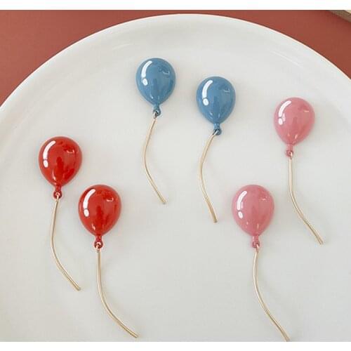 Kpop Pink Cute Balloon Tassel Earrings 2021 Funny Long Hyperbole Fashion Korea Earrings for Women Jewelry Party Friend Gift New