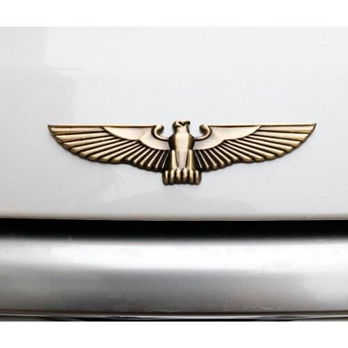 Creative Personalized 3D Car Stickers Metal Eagle Car Emblem Badge Decoration Decal Universal For Most Car Side Mark