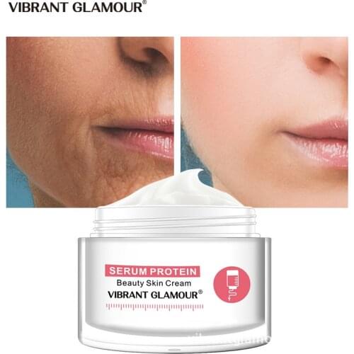 VIBRANT GLAMOUR Collagen Anti-Wrinkle Face Cream Aloe Moisturizing Whitening Brightening Firming Essence Shrink Pores Skin Care
