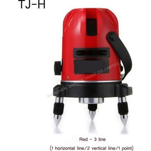 1PC New Vertical Horizontal Line Rotate 360 degrees Cross Laser Level TJ-H 5MW Red 3 lines 1 Point Laser level Leveler