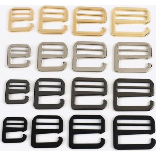 Meetee 5pcs 20/26/32mm Metal Tri-Glide Hook Buckle Web Strap Adjust Hook Clasp DIY Bag Ring Slider Clasps Belt Buckle Accessory