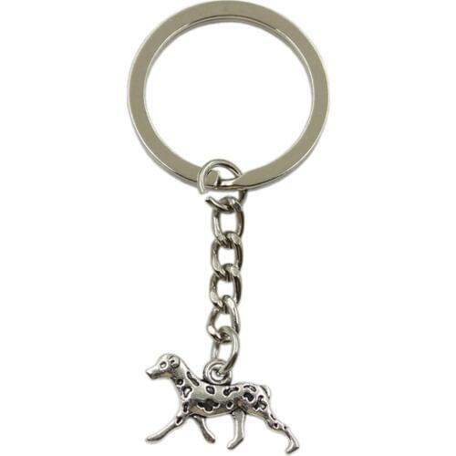 New Hot Men Key Ring Metal Key Chain Keychain Gift Jewelry Silver Color Dog Dalmatians Pendant Great Promotion
