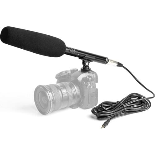 Andoer Microphone Video Camera Mic Cardioid Pattern for Interview Podcast Film Recording for Canon Sony Nikon Camera