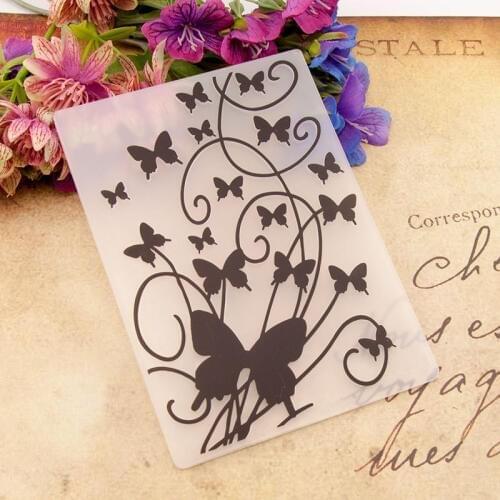 KLJUYP Butterfly Plastic Embossing Folders for DIY Scrapbooking Paper Craft/Card Making Decoration Supplies EM130
