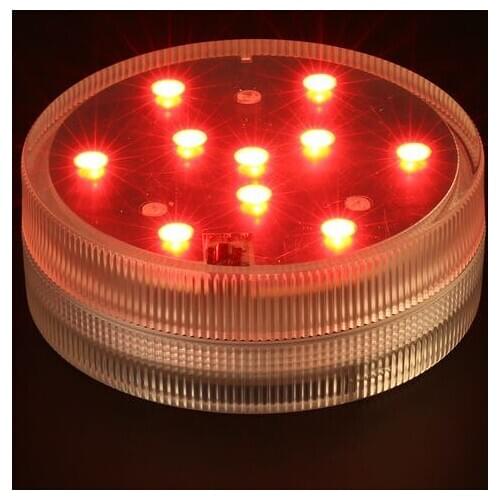 1pc Battery operated Remote control 16colors Submersible LED light, LED vases base light for wedding celebration