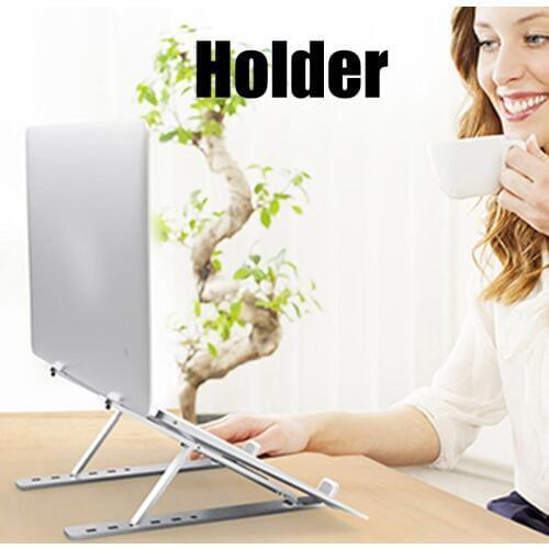 Portable Aluminum Alloy Laptop Bracket Folding Ultra-thin Base Lifting Bracket NK-Shopping
