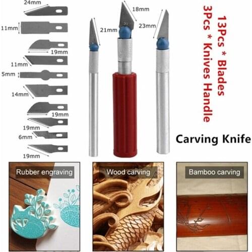 13Pcs Sculpture Carving Stationery Art Multi-purpose Utility Knife Utility Knife Head Model Knife for Crafts Art Cutting Tools