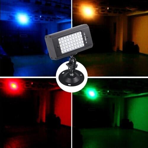 Sound Activated USB 45 LED RGB Strobe Stage Lights Disco DJ Party Lights Holiday Christmas Music Club LED Stage Lighting Effect