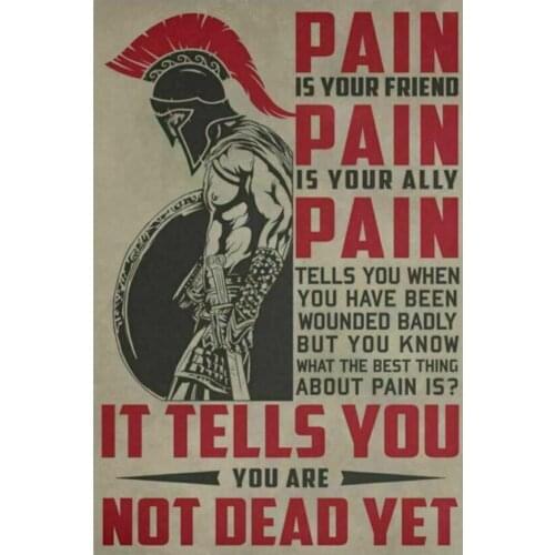 Warrior Spartan Quotes You Are Not Dead Yet Art Film Print Silk Poster for Your Home Wall Decor 24x36inch
