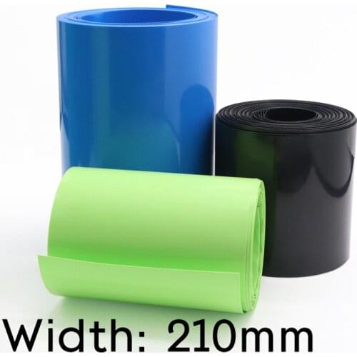 Width 210mm PVC Heat Shrink Tube Dia 133mm Lithium Battery Insulated Film Wrap Protection Case Pack Wire Cable Sleeve Colorful