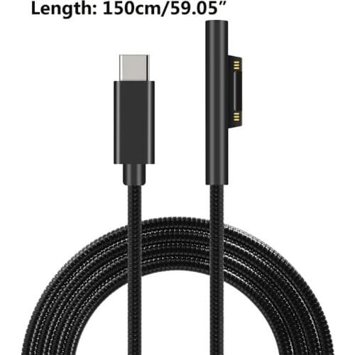 Type-C Power Charger Pd Fast Charging Cable For Microsoft- Surface Pro 3 4 5 6 7 R9JB
