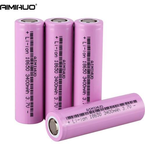 HIgh Quality Lithium Batteries 18650 3.7V 3400MAH Cell For Toys Tools Flashlight Headlamp Lamp 18650 Li-ion Rechargeable Battery