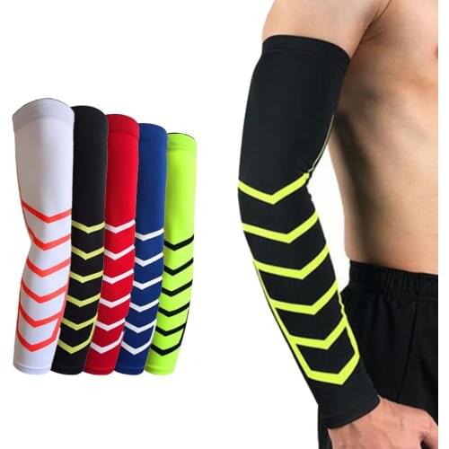 1Pcs Elastic Breathable Sports Safety Elbow Arm Warmers Pad Cycling Basketball Long Arm Sleeve Elbow Support Protector 5 Colors