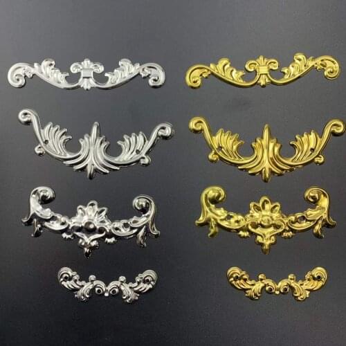 10pcs/lot Metal Filigree Flowers Slice Charms base Setting Jewelry DIY Components Findings