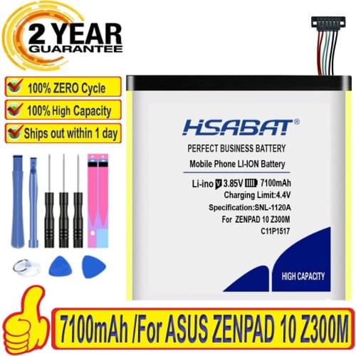 100% Original HSABAT 6900mAh C11P1517 Battery For ASUS ZENPAD 10 Z300M Z300CNL 6B P00C