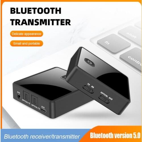 2 in 1 Bluetooth-compatible 5.0 Receiver TV Speaker 3.5mm AUX Toslink Optical Adapter Audio Music Wireless Transmitter Receiver