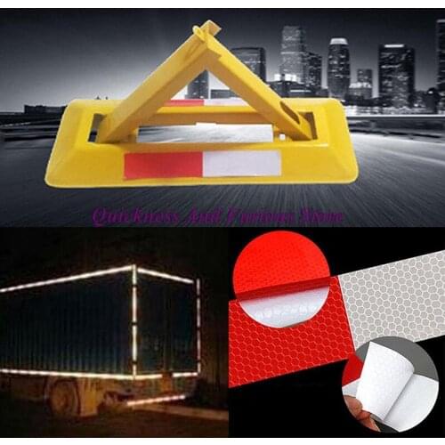 20pcs/set Reflective Warning Strip Tape Car Truck Reflective Safety Tape Bumper Reflective Strips Night Light Reflector Sticker
