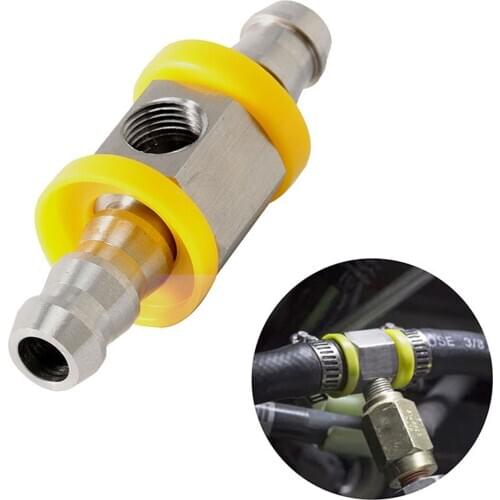 2021 1/8'' NPT Oil Pressure Sensor Tee To NPT Adapter Turbo Supply Feed Line Gauge NPT Male Famale Joint Connector Accessories