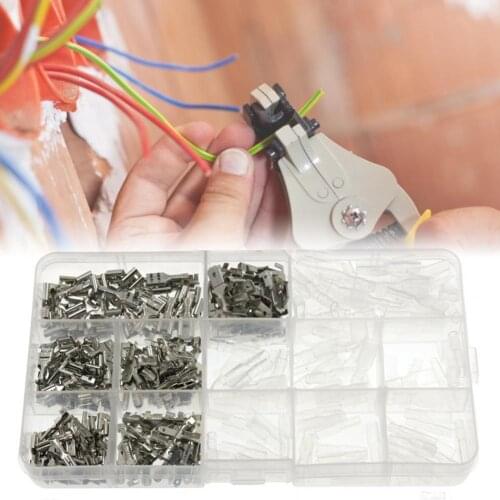 315Pcs 2.8/4.8/6.3mm Wire Terminals Cold Pressing Quick Connection Electrical Components Assorted Male/Female Crimp Spade Termin