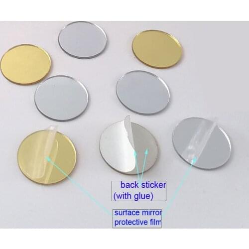 5pcs/lot 10cm/12cm Acrylic Mirror Surface Polka Dots Circle Wall Sticker Bedroom Wedding Decoration Poster Round Art Wall Decals