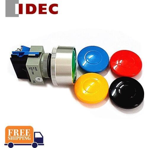 5PCS IDEC SWITCH ABW 00M ABGW410 ABGW401 ABGW411 R/B/Y/G/S 22mm 1NO 1NC Self-reset button SWITCH