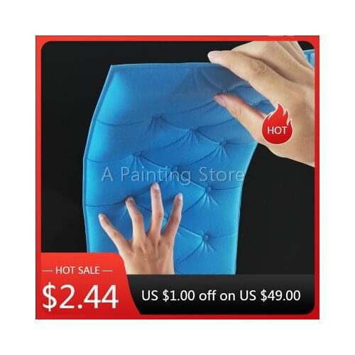 60x30cm Thicken Self-adhesive Headboard Soft Bag Anti-collision Wall Stickers Tatami Soft Stickers Imitation Soft Bag Bed