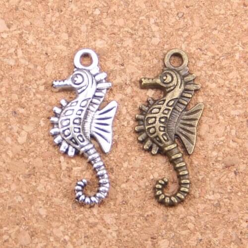 76pcs Charms hippocampus seahorse 29x12mm Antique Pendants,Vintage Tibetan Silver Jewelry,DIY for bracelet necklace
