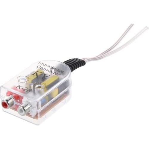Car High to Low Impedance Converter Speaker to RCA Line