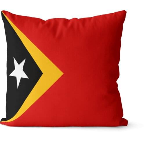Flag of Timor-Leste Velvet, Cotton Canvas square pillow cover cushion cover, used for sofa living room office party car